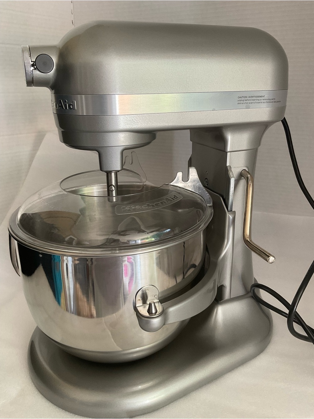KitchenAid Silver Stand Mixer with Stainless Steel Bowl and Accessories - Picture 10 of 11